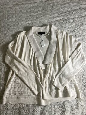 Banana Republic Ivory Open-Front Knit Cardigan size XS
